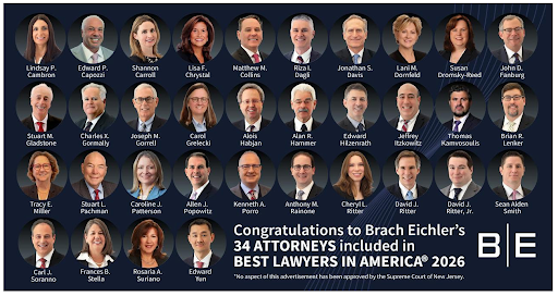 Brach Eichler Injury Lawyers Recognized in the 2026 Best Lawyers