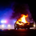 Washington Township – Car Engulfed by Flames on the Garden State Parkway