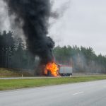 Paramus – Truck Bursts into Flames After Route 17 Crash