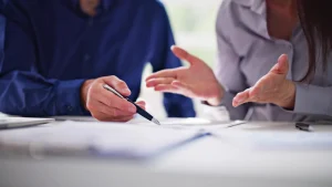 a close-up of a personal injury lawyer's hands
