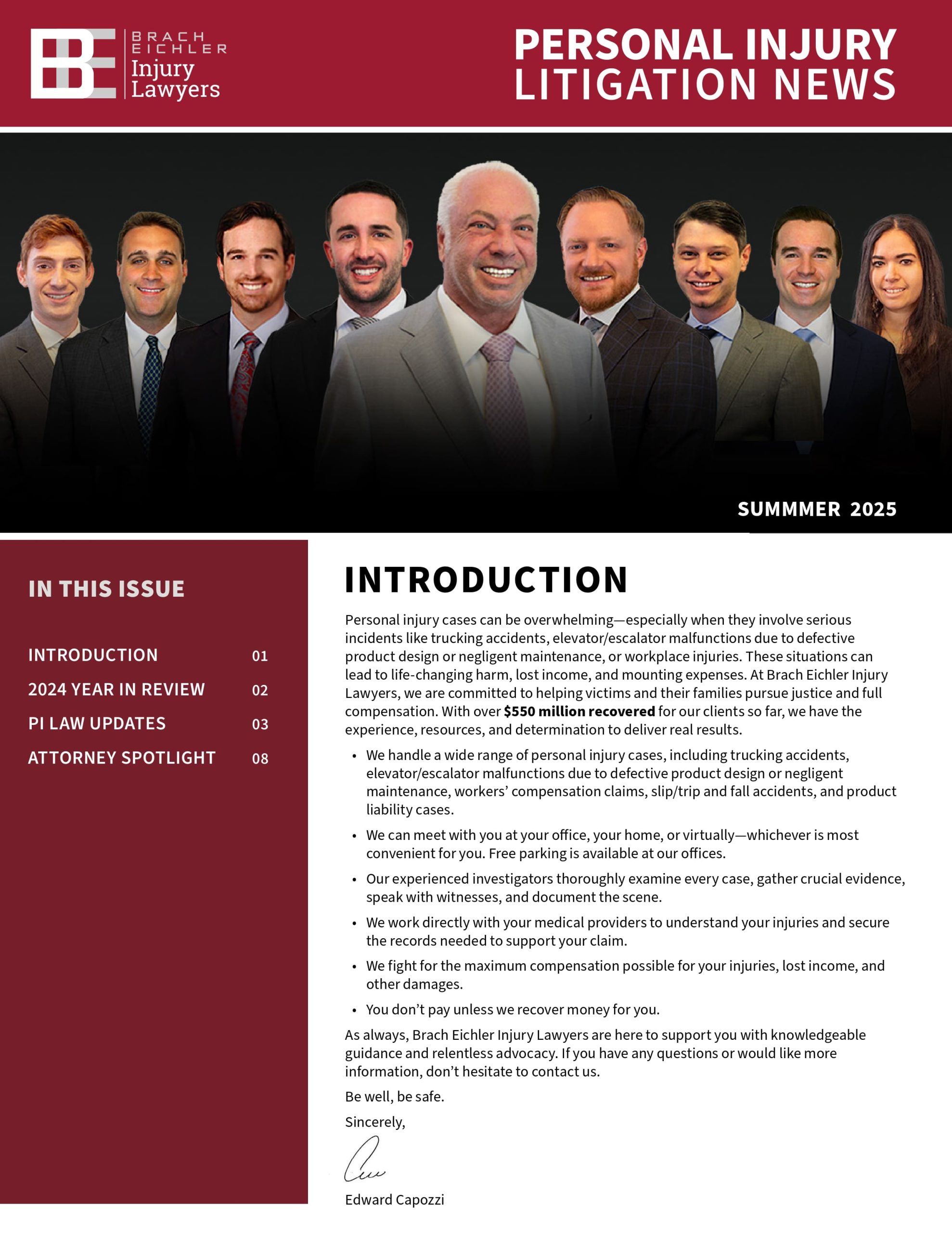 Summer 2025 - Personal Injury Litigation News
