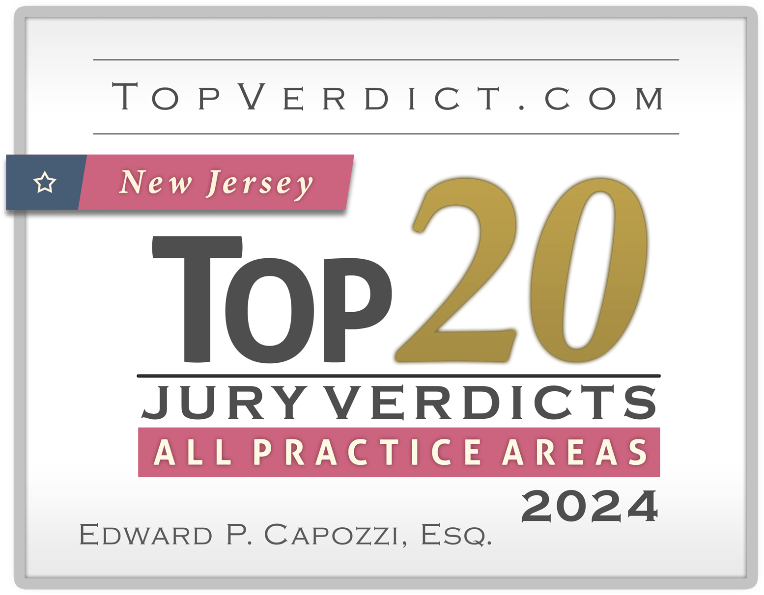 Attorney Badge Top 20 Jury Verdicts