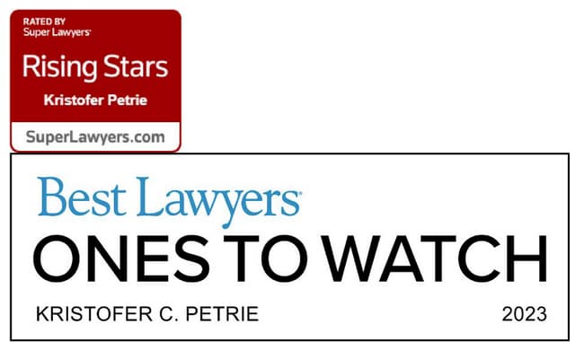 kristofer petrie's rising stars and ones to watch award badges
