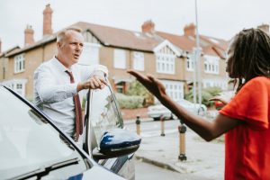 talking after car accident