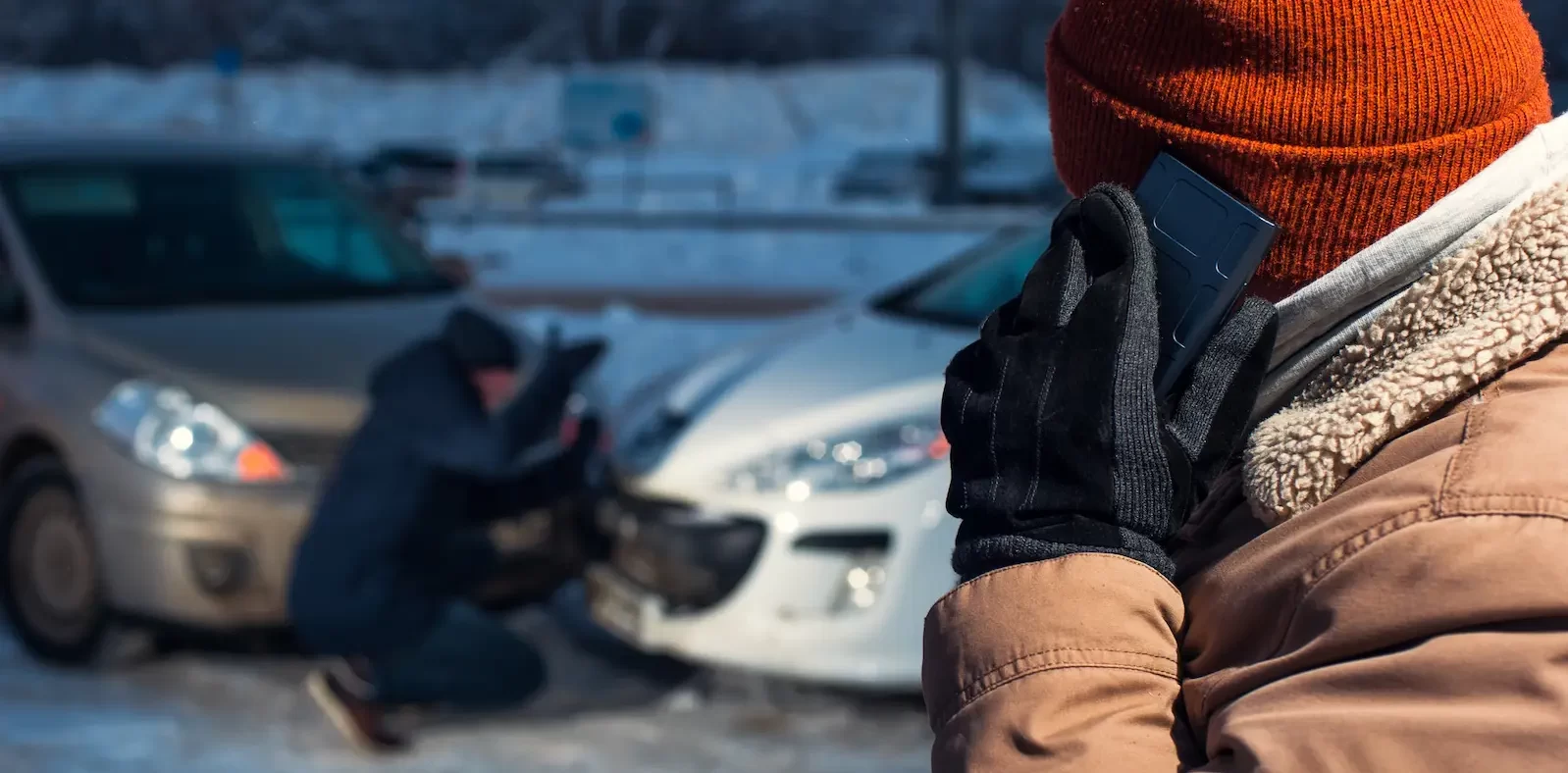 What do you do if you're involved in a winter car accident